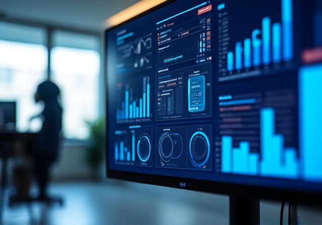 Interfaccia della dashboard AI di Chronosync con grafici analitici